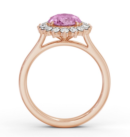 Cluster Pink Sapphire and Diamond 2.50ct Ring 18K Rose Gold GEM109_RG_PS_THUMB1 