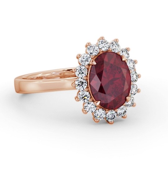 Cluster Ruby and Diamond 2.50ct Ring 18K Rose Gold GEM109_RG_RU_THUMB1