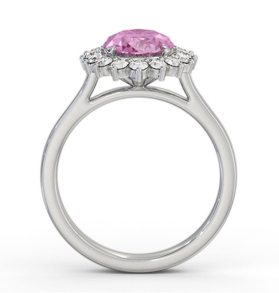 Cluster Pink Sapphire and Diamond 2.50ct Ring 18K White Gold GEM109_WG_PS_THUMB1 