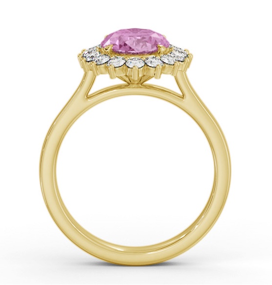 Cluster Pink Sapphire and Diamond 2.50ct Ring 9K Yellow Gold GEM109_YG_PS_THUMB1 