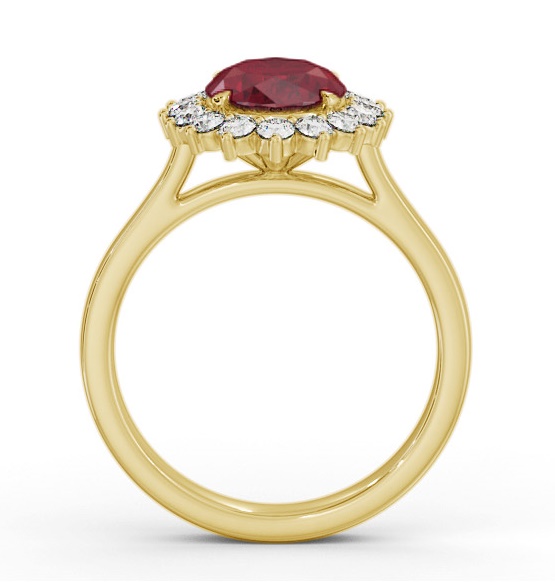 Cluster Ruby and Diamond 2.50ct Ring 18K Yellow Gold GEM109_YG_RU_THUMB1 
