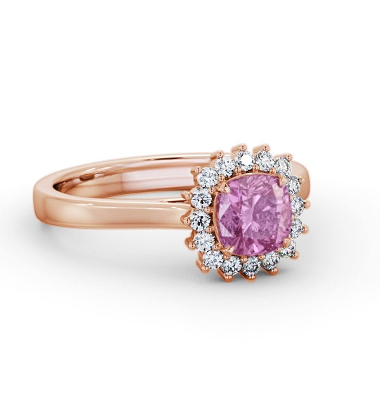 Cluster Pink Sapphire and Diamond 0.90ct Ring 18K Rose Gold GEM110_RG_PS_THUMB1