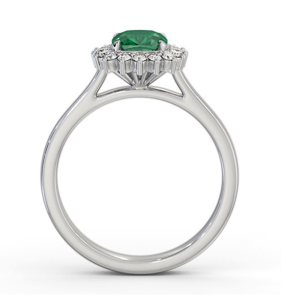 Cluster Emerald and Diamond 0.75ct Ring Palladium GEM110_WG_EM_THUMB1 
