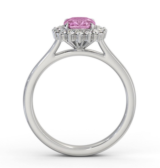 Cluster Pink Sapphire and Diamond 0.90ct Ring 18K White Gold GEM110_WG_PS_THUMB1 