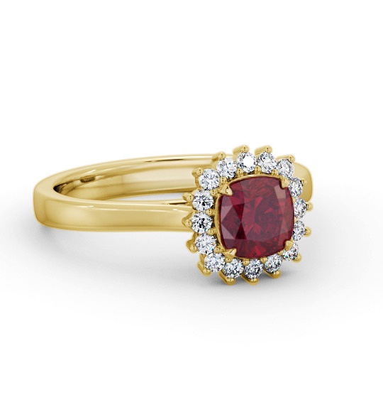 Cluster Ruby and Diamond 0.90ct Ring 18K Yellow Gold GEM110_YG_RU_THUMB1