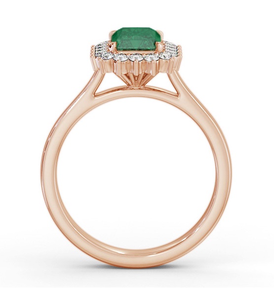 Cluster Emerald and Diamond 1.20ct Ring 18K Rose Gold GEM111_RG_EM_THUMB1 