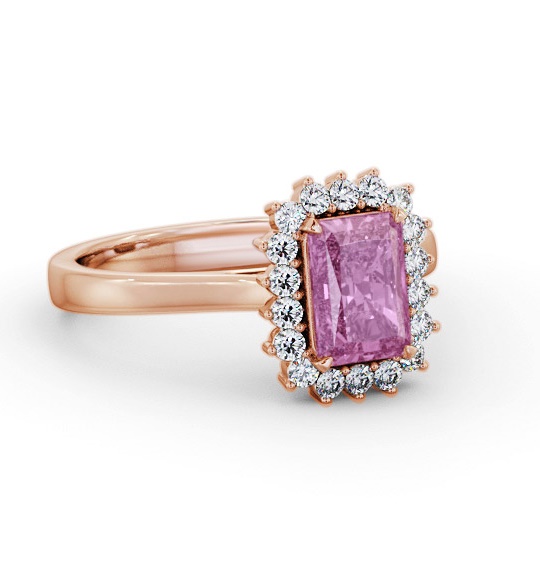 Cluster Pink Sapphire and Diamond 1.45ct Ring 18K Rose Gold GEM111_RG_PS_THUMB1