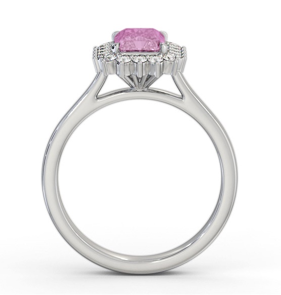 Cluster Pink Sapphire and Diamond 1.45ct Ring 18K White Gold GEM111_WG_PS_THUMB1 