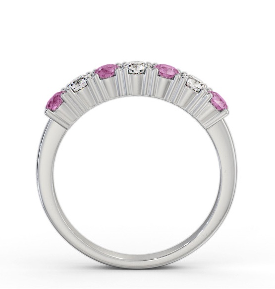 Seven Stone Pink Sapphire and Diamond 0.64ct Ring 18K White Gold GEM114_WG_PS_THUMB1 