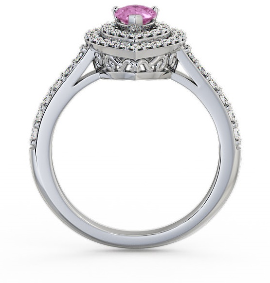 Halo Pink Sapphire and Diamond 0.97ct Ring 18K White Gold GEM11_WG_PS_THUMB1 
