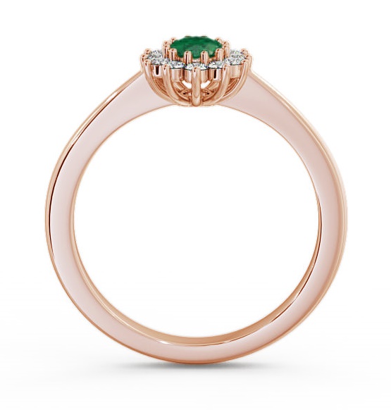 Cluster Emerald and Diamond 0.47ct Ring 9K Rose Gold GEM12_RG_EM_THUMB1 