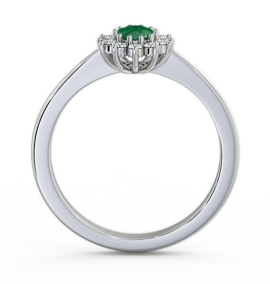 Cluster Emerald and Diamond 0.47ct Ring Palladium GEM12_WG_EM_THUMB1 