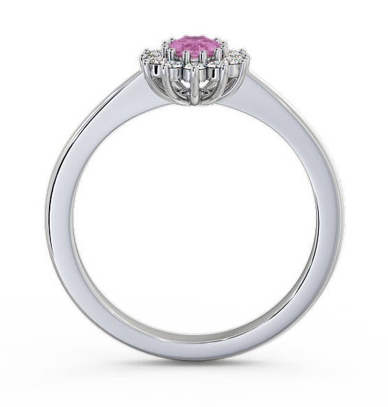 Cluster Pink Sapphire and Diamond 0.52ct Ring 18K White Gold GEM12_WG_PS_THUMB1 