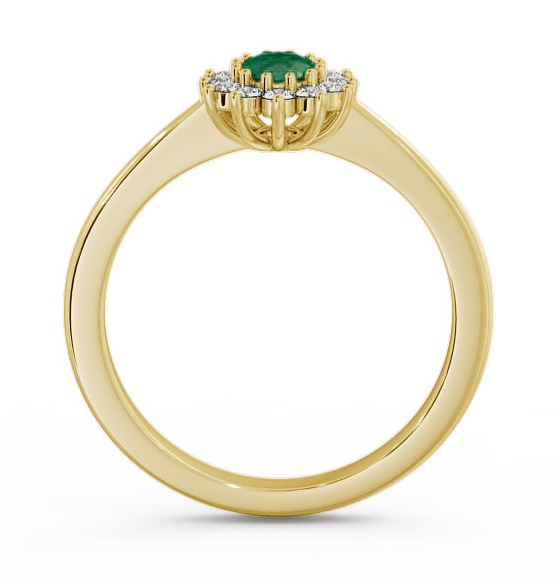 Cluster Emerald and Diamond 0.47ct Ring 18K Yellow Gold GEM12_YG_EM_THUMB1 