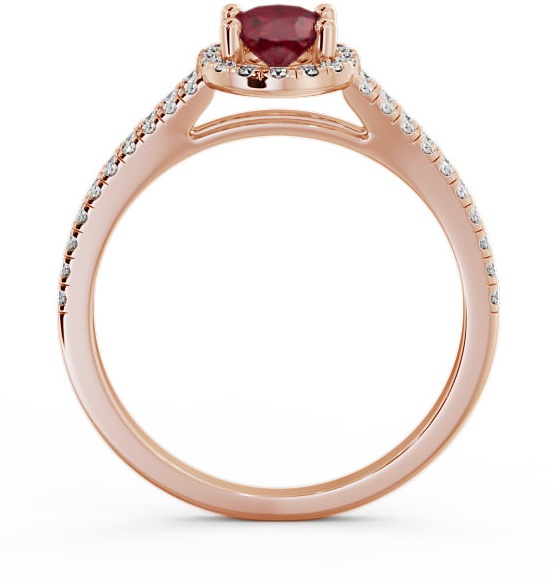 Halo Ruby and Diamond 0.86ct Ring 18K Rose Gold GEM14_RG_RU_THUMB1 