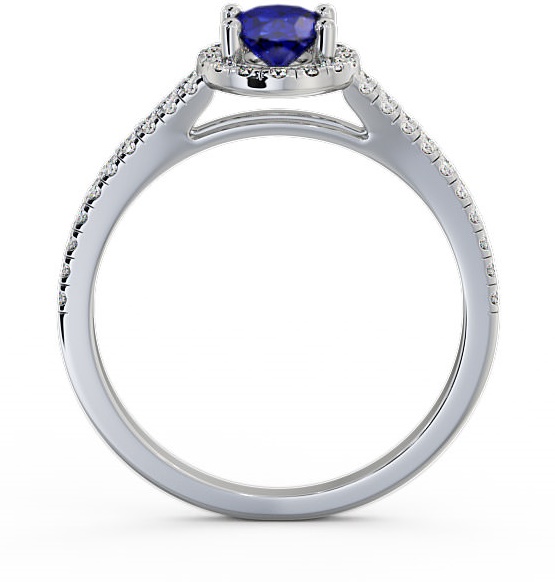 Halo Blue Sapphire and Diamond 0.86ct Ring 18K White Gold GEM14_WG_BS_THUMB1 