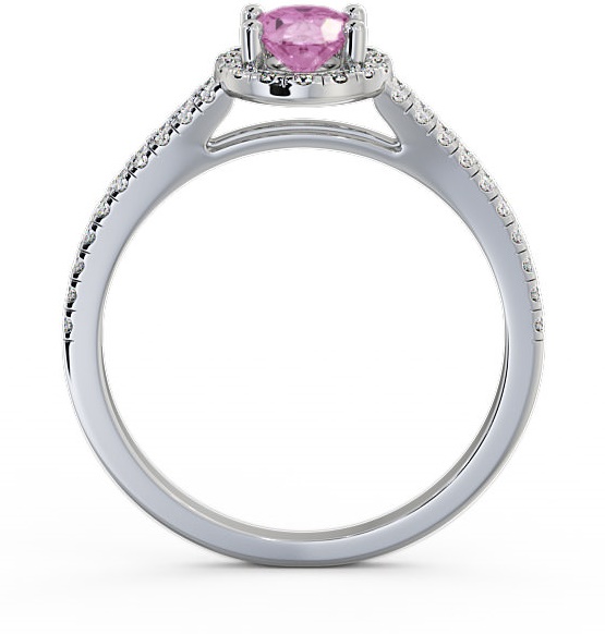 Halo Pink Sapphire and Diamond 0.86ct Ring 18K White Gold GEM14_WG_PS_THUMB1 