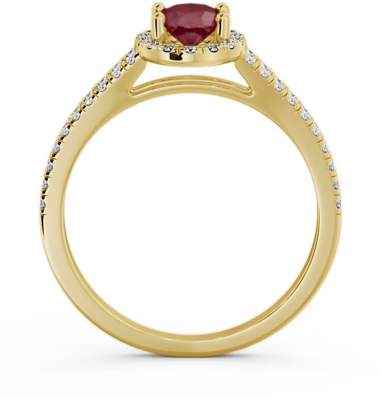 Halo Ruby and Diamond 0.86ct Ring 18K Yellow Gold GEM14_YG_RU_THUMB1 