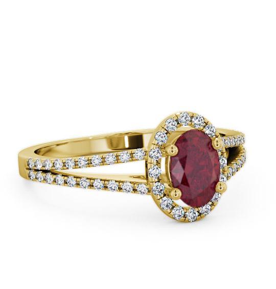 Halo Ruby and Diamond 0.86ct Ring 18K Yellow Gold GEM14_YG_RU_THUMB2 