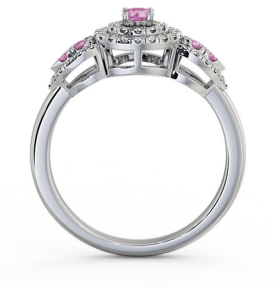 Cluster Pink Sapphire and Diamond 0.50ct Ring 18K White Gold GEM15_WG_PS_THUMB1 