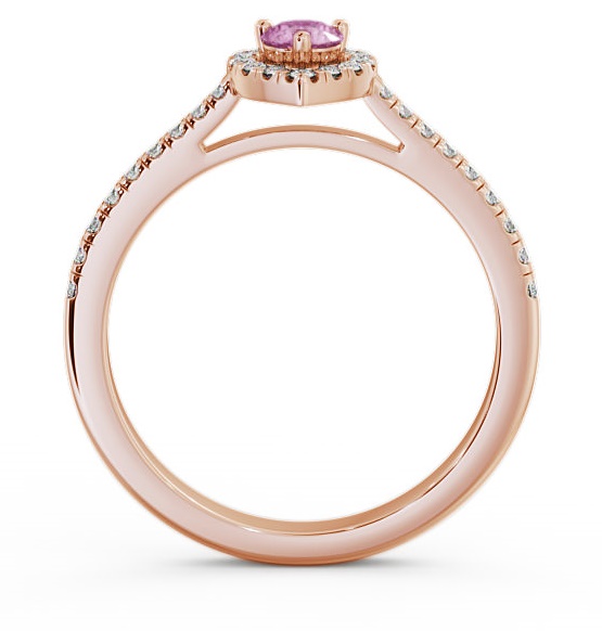 Halo Pink Sapphire and Diamond 0.50ct Ring 18K Rose Gold GEM16_RG_PS_THUMB1 