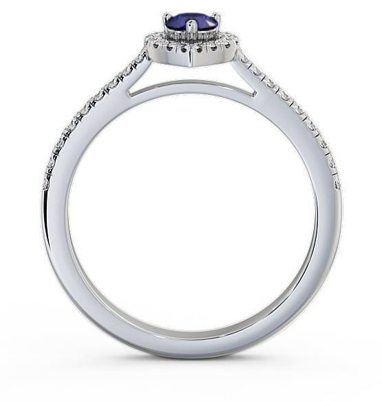 Halo Blue Sapphire and Diamond 0.50ct Ring 18K White Gold GEM16_WG_BS_THUMB1 