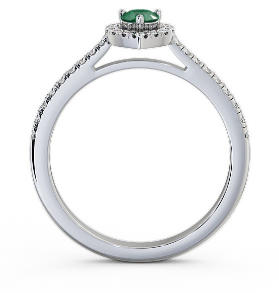 Halo Emerald and Diamond 0.43ct Ring Platinum GEM16_WG_EM_THUMB1 