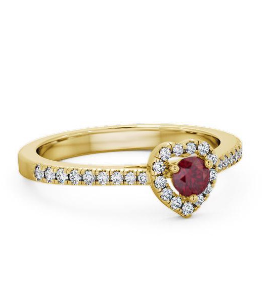 Halo Ruby and Diamond 0.50ct Ring 18K Yellow Gold GEM16_YG_RU_THUMB2 