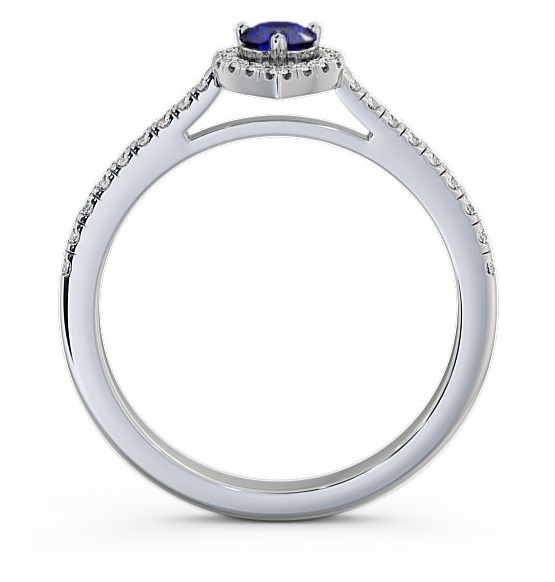 Halo Blue Sapphire and Diamond 0.37ct Ring 18K White Gold GEM17_WG_BS_THUMB1 