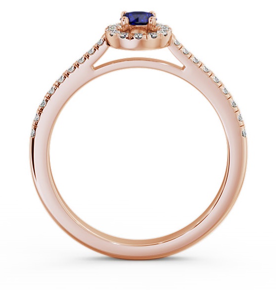Halo Blue Sapphire and Diamond 0.36ct Ring 18K Rose Gold GEM18_RG_BS_THUMB1 