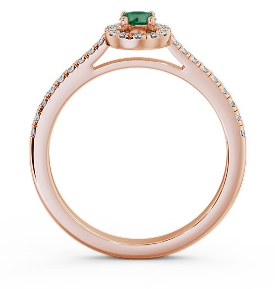 Halo Emerald and Diamond 0.33ct Ring 9K Rose Gold GEM18_RG_EM_THUMB1 