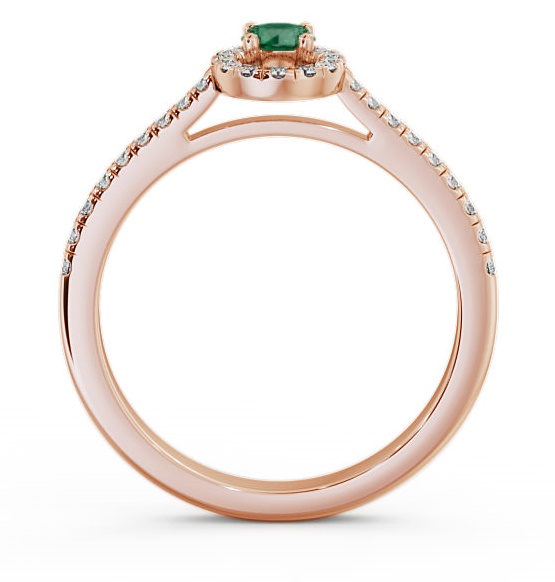 Halo Emerald and Diamond 0.33ct Ring 18K Rose Gold GEM18_RG_EM_THUMB1 