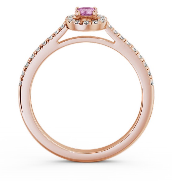 Halo Pink Sapphire and Diamond 0.36ct Ring 9K Rose Gold GEM18_RG_PS_THUMB1 