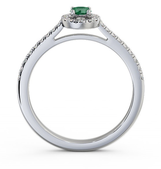 Halo Emerald and Diamond 0.33ct Ring Palladium GEM18_WG_EM_THUMB1 