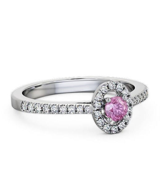 Halo Pink Sapphire and Diamond 0.36ct Ring Platinum GEM18_WG_PS_THUMB2 