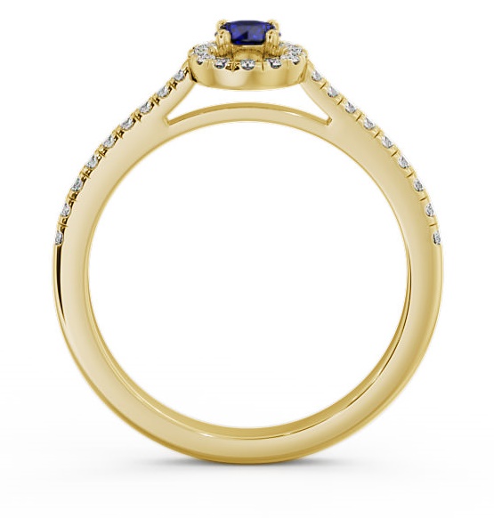 Halo Blue Sapphire and Diamond 0.36ct Ring 18K Yellow Gold GEM18_YG_BS_THUMB1 