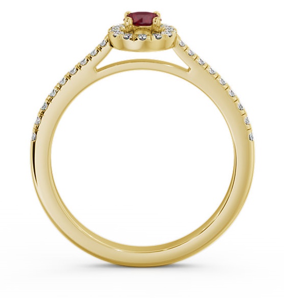 Halo Ruby and Diamond 0.36ct Ring 18K Yellow Gold GEM18_YG_RU_THUMB1 