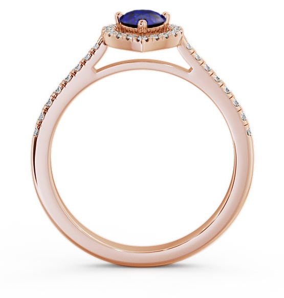 Halo Blue Sapphire and Diamond 0.70ct Ring 18K Rose Gold GEM19_RG_BS_THUMB1 