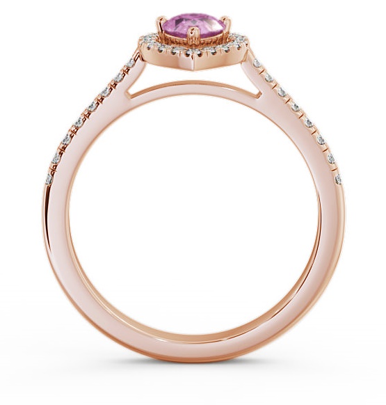 Halo Pink Sapphire and Diamond 0.57ct Ring 18K Rose Gold GEM19_RG_PS_THUMB1 