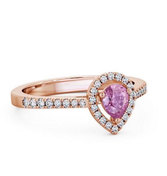 Halo Pink Sapphire and Diamond 0.57ct Ring 18K Rose Gold GEM19_RG_PS_THUMB2 