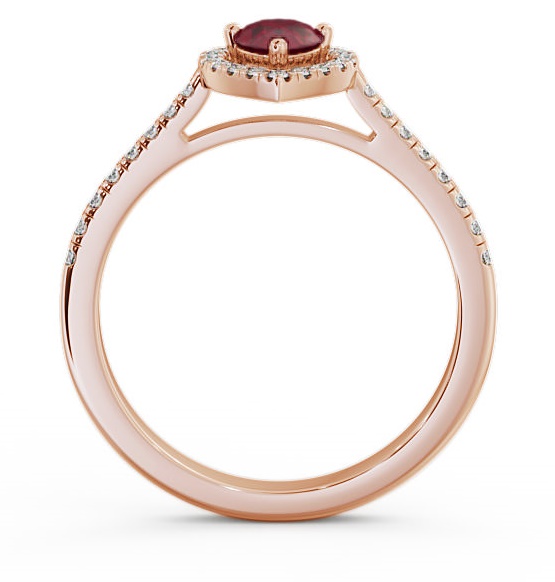 Halo Ruby and Diamond 0.70ct Ring 18K Rose Gold GEM19_RG_RU_THUMB1 