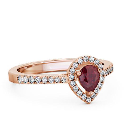 Halo Ruby and Diamond 0.70ct Ring 18K Rose Gold GEM19_RG_RU_THUMB2 