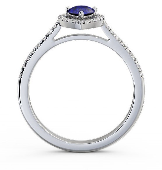 Halo Blue Sapphire and Diamond 0.57ct Ring 18K White Gold GEM19_WG_BS_THUMB1 