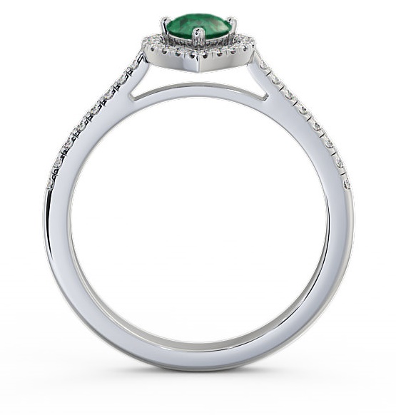 Halo Emerald and Diamond 0.52ct Ring Palladium GEM19_WG_EM_THUMB1 