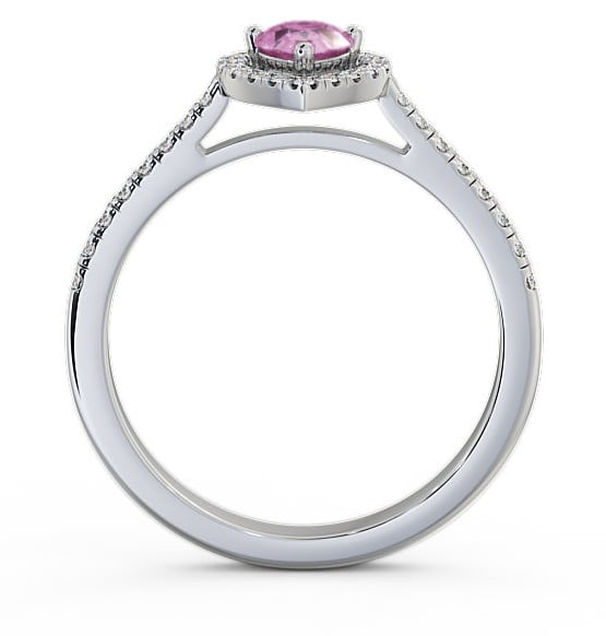 Halo Pink Sapphire and Diamond 0.57ct Ring 18K White Gold GEM19_WG_PS_THUMB1 