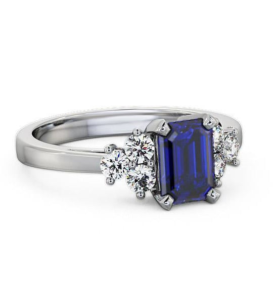 Blue Sapphire and Diamond 1.51ct Ring 9K White Gold GEM1_WG_BS_THUMB2 