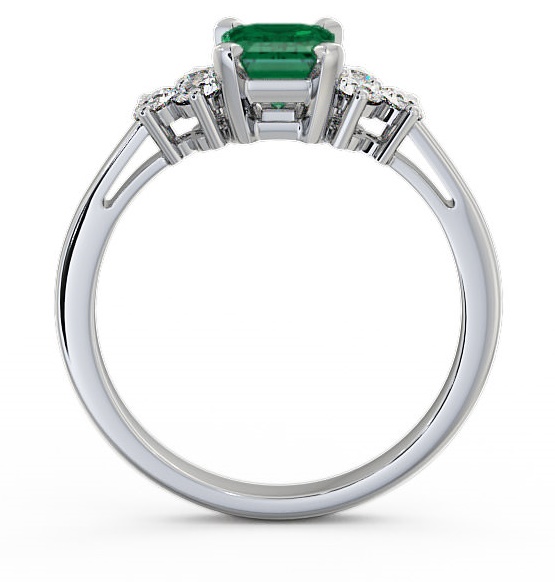 Emerald and Diamond 1.26ct Ring 9K White Gold GEM1_WG_EM_THUMB1 