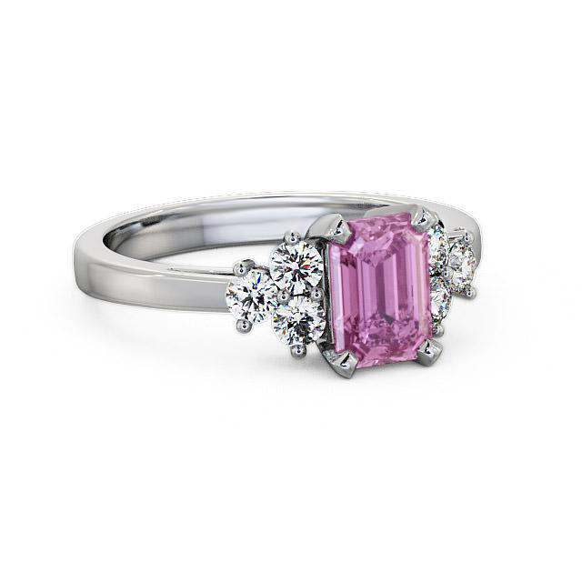 Pink Sapphire and Diamond 1.51ct Ring 18K White Gold - Melina GEM1_WG_PS_HAND