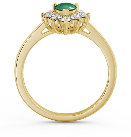 Cluster Emerald and Diamond 0.80ct Ring 9K Yellow Gold GEM20_YG_EM_THUMB1 