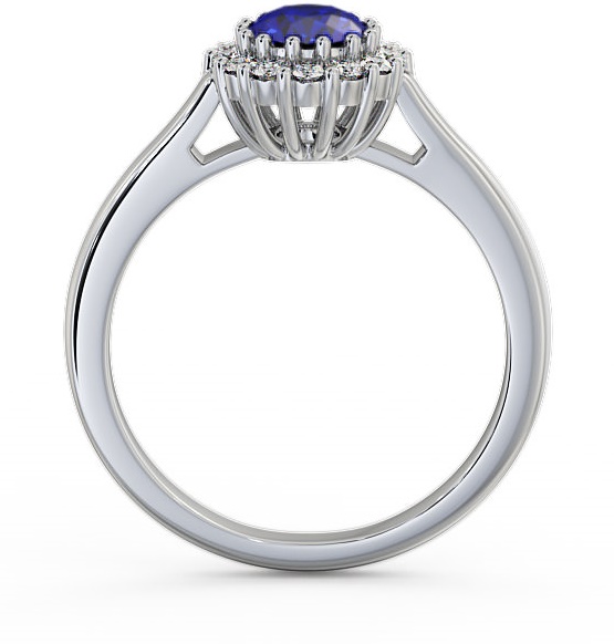 Halo Blue Sapphire and Diamond 0.81ct Ring 18K White Gold GEM21_WG_BS_THUMB1 